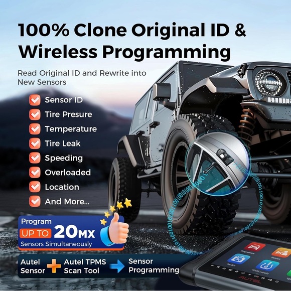 Autel MX-Sensor Black Programmable TPMS Sensor - Picture 3 of 3